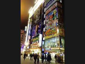 Christian Bashi captured this nighttime image of Akihabara, a district in Tokyo known for its many stores and cafes focused on manga, a Japanese style of comic books and graphic novels. 