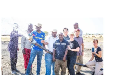 picture of team that implemented solar powered pumps in rural Tanzania