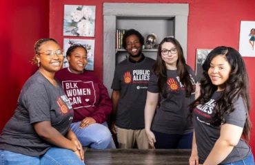 group picture of the team of Public Allies Detroit